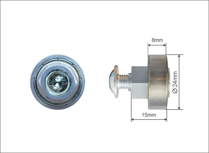 A.Z. MEISTERTEILE Rollenlager 11054293 Single. Kögel 628-K. Größe: 24 x 8 x 15 mm. 10 Stück / Packung