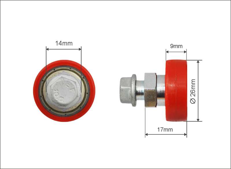 A.Z. MEISTERTEILE Rollenlager 11054301 Single. Versus. Größe: 26 x 9 x 17 mm. 10 Stück / Packung