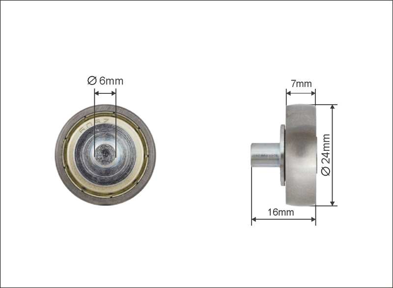 A.Z. MEISTERTEILE Rollenlager 11054304 Einfach. universell. Größe: 24 x 7 x 16 mm. 10 Stück / Packung