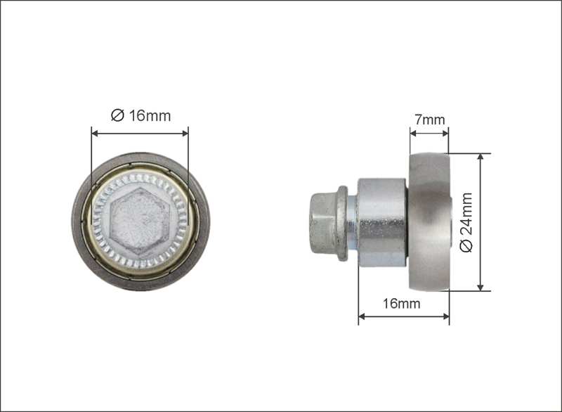 A.Z. MEISTERTEILE Rollenlager 11054302 Einfach. universell. Größe: 24 x 7 x 16 mm. 10 Stück / Packung