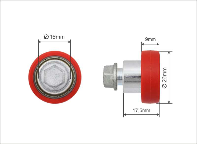 A.Z. MEISTERTEILE Rollenlager 11054303 Single. Versus. Größe: 26 x 9 x 17.5 mm. 10 Stück / Packung