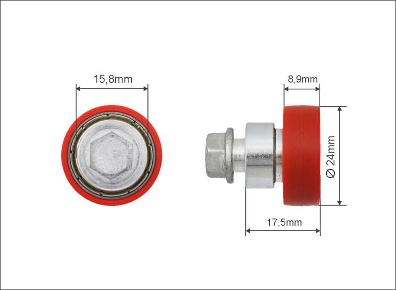 A.Z. MEISTERTEILE Rollenlager 11054305 Single. Kögel. Größe: 24 x 8.9 x 17.5 mm. 10 Stück / Packung