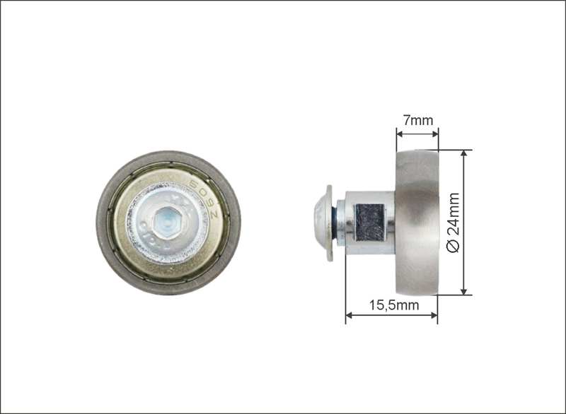 A.Z. MEISTERTEILE Rollenlager 11054308 Single. Kögel. Größe: 24 x 7 x 15.5 mm. 10 Stück / Packung