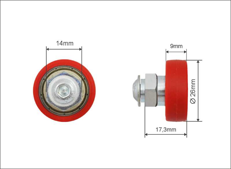 A.Z. MEISTERTEILE Rollenlager 11054310 Single. Versus. Größe: 26 x 9 x 17.3 mm. 10 Stück / Packung