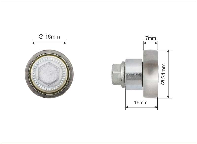 A.Z. MEISTERTEILE Rollenlager 11054316 Einfach. universell. Größe: 24 x 7 x 16 mm. 10 Stück / Packung