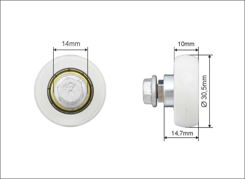 A.Z. MEISTERTEILE Rollenlager 11054315 Einfach. Samro. Größe: 30.5 x 10 x 14.7 mm. 10 Stück / Packung