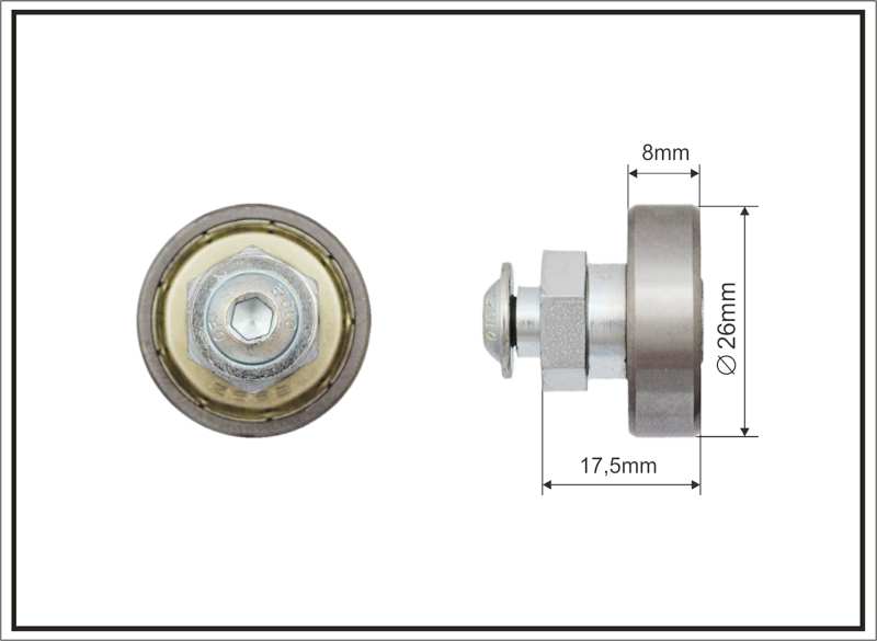 A.Z. MEISTERTEILE Rollenlager 11054317 Single. Versus. Größe: 26 x 8 x 17.5 mm. 10 Stück / Packung