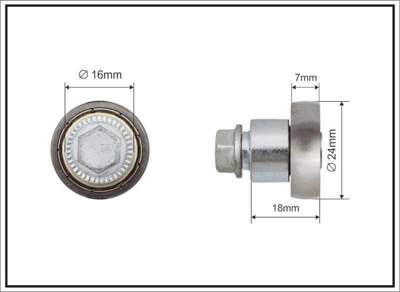 A.Z. MEISTERTEILE Rollenlager 11054318 Single. Kögel. Größe: 24 x 7 x 18 mm. 10 Stück / Packung