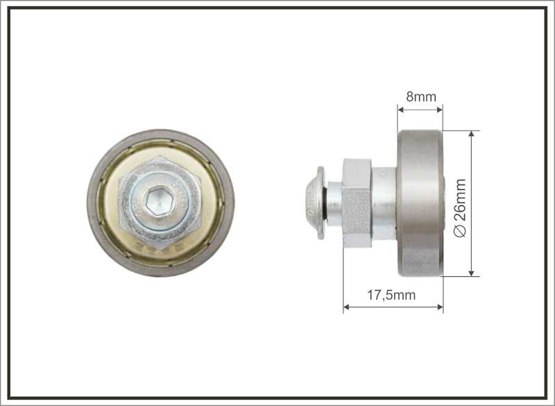 A.Z. MEISTERTEILE Rollenlager 11054323 Einfach. universell. Größe: 26 x 8 x 17.5 mm. 10 Stück / Packung