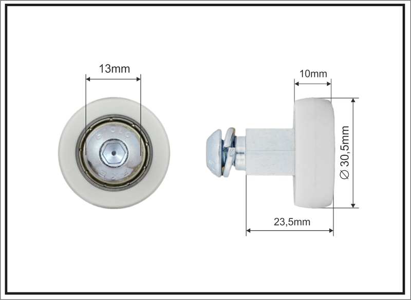 A.Z. MEISTERTEILE Rollenlager 11054319 Einfach. Samro. Größe: 30.5 x 10 x 23.5 mm. 10 Stück / Packung