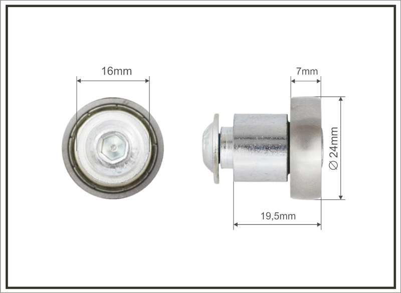 A.Z. MEISTERTEILE Rollenlager 11054324 Einzel. universell. Größe: 24 x 7 x 19.5 mm. 10 Stück / Packung