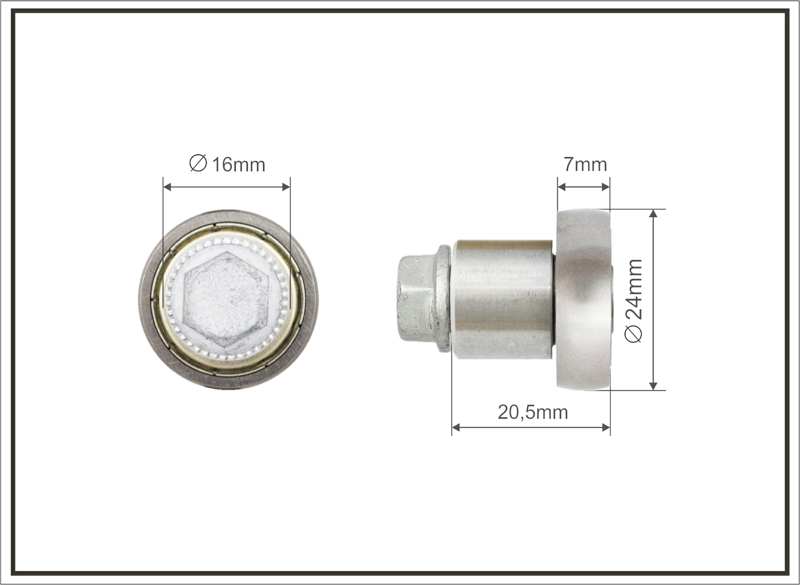 A.Z. MEISTERTEILE Rollenlager 11054325 Einfach. universell. Größe: 24 x 7 x 20.5 mm. 10 Stück / Packung