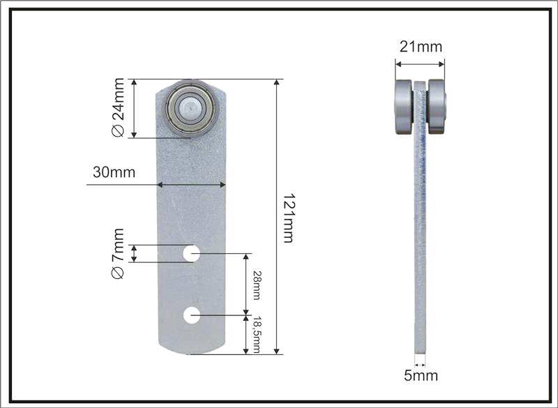 A.Z. MEISTERTEILE Rollenlager 11054331 Doppelseitig, Sesam, Größe: 24 x 21 x 121 mm, 10 Stück / Packung