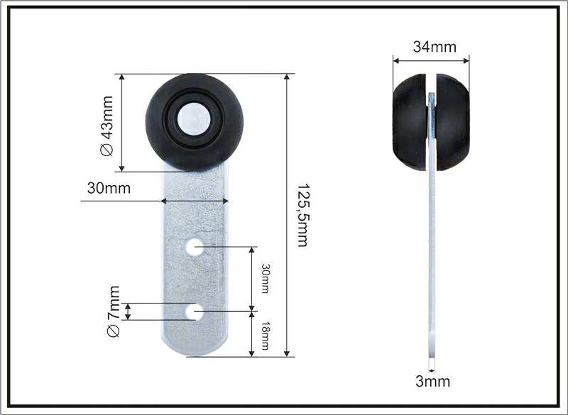 A.Z. MEISTERTEILE Rollenlager 11054345 Doppelseitig, Fruehauf, Größe: 43 x 34 x 125,5 mm, 10 Stück / Packung