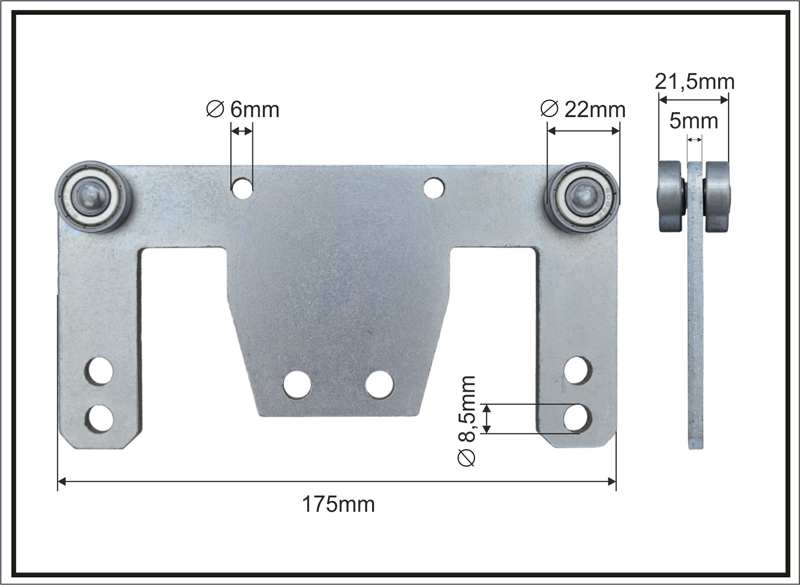 A.Z. MEISTERTEILE Rollenlager 11054348 Doppelseitig (doppelt), Kögel, Größe: 22 x 21,5 x 175 mm, 5 Stück/Packung