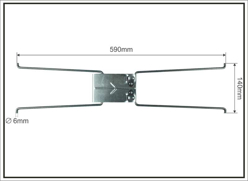 A.Z. MEISTERTEILE Faltplatte 11054356 Metall. Schmitz L-590 mm. Größe: 140 x 10 x 590 mm. 1 Stk. 1.