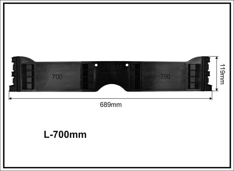 A.Z. MEISTERTEILE Faltplatte 11054361 Kunststoff. Sesam L-689 mm (700 mm). Größe: 119 x 10 x 689 mm. 1 Stk.