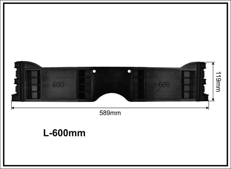 A.Z. MEISTERTEILE Faltplatte 11054360 Kunststoff. Sesam L-589 mm (600 mm). Größe: 119 x 10 x 589 mm. 1 Stk.