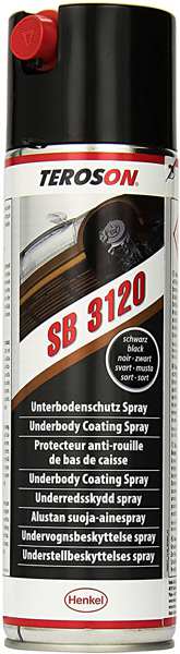 TEROSON Unterbodenschutz 682508 Teroson SB 3120 AE (Teroson UBC Spray), Chassis Spray, Gummiharz gefüllt, schwarz, 500 ml
Kann aus Gründen der Qualitätssicherung nicht zurückgenommen werden! 1.