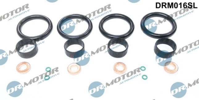 DR.MOTOR AUTOMOTIVE Dichtring 11141087 Set für 4 Injektoren, 12 -Stück -Set