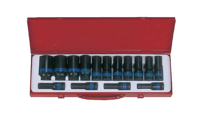 KING TONY Socket bit set 136014 15 pieces, 1/2 ", machine, long