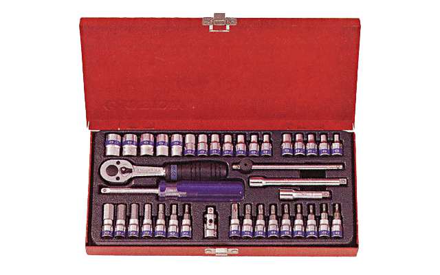 KING TONY Plug spanner kit 136058 38 pcs, 1/4 ", hand, 6*