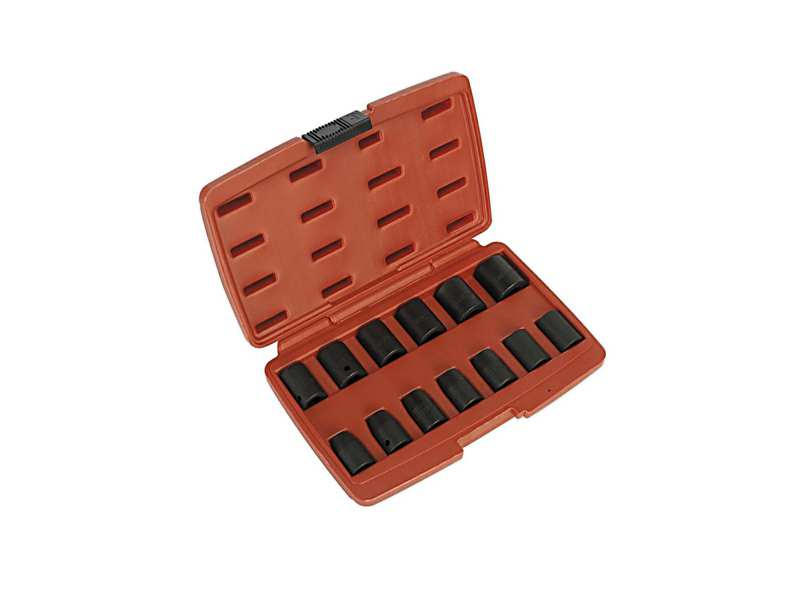 SEALEY Steckschlüsselkopfsatz 330919 13 dB Maschine, CR-VA, 1/2 ", Inhalt: 10, 11, 12, 13, 14, 15, 16, 17, 18, 19, 21, 22, 24 mm