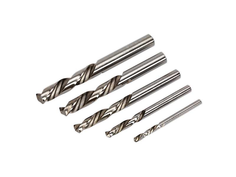 SEALEY Drill bit 11025794 Set, 5 pcs/pack, left threaded snail drum, 4121 HSS steel, content: 3, 4, 5.5, 6, 7, 8, 9, 10mm