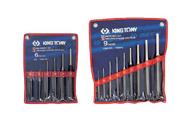 KING TONY Pin punch 138434 Set, 6 pieces, 2-8 mm