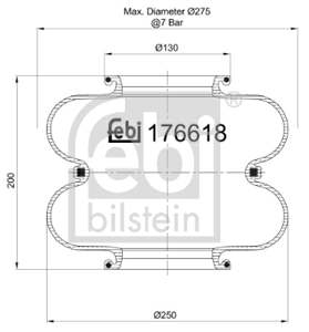 SWAG/FEBI Air spring (annular)