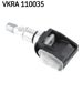 SKF Tire pressure sensor 11152853 Frequency Range [MHz]: 433, Valve colour: Silver, Tightening Torque [Nm]: 8, Mounting Type: Bolted, Supplementary Article/Info 2: with groove, with valves, Permissible maximum speed [km/h]: 250, Housing Colour: Black 1.