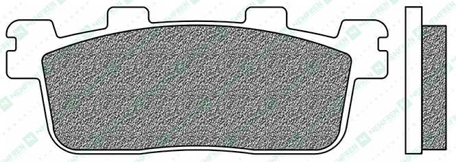 NEWFREN Brake pad for motorcycle 11030053 Scooter, Active, Organic, Set, for a Brake Discs!