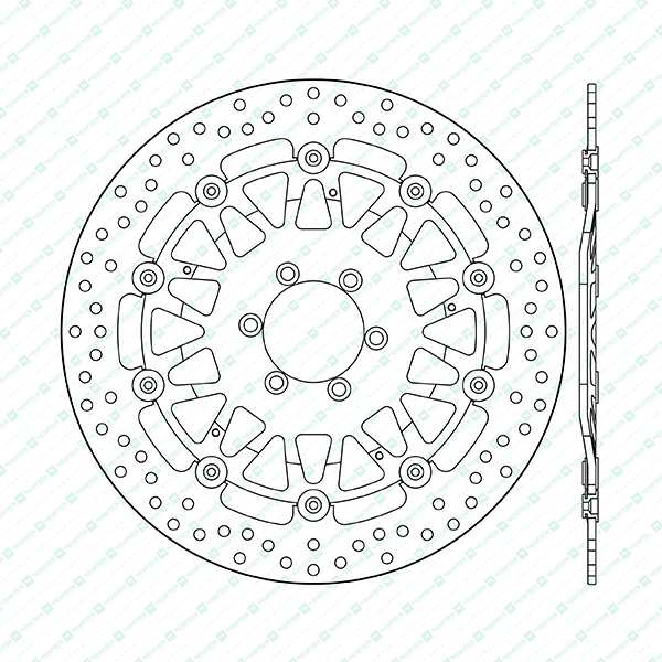 NEWFREN Bremsscheibe für Motorräder 11174370 Schwimmer, Edelstahl