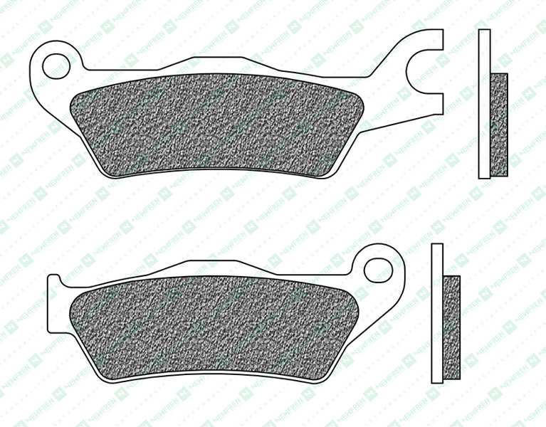 NEWFREN Brake pad for motorcycle 11174564 Road, Touring, Sintered, Set, for a Brake Discs!