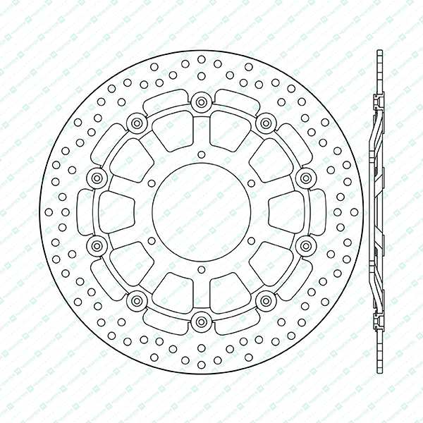 NEWFREN Bremsscheibe für Motorräder 11174369 Schwimmer, Edelstahl