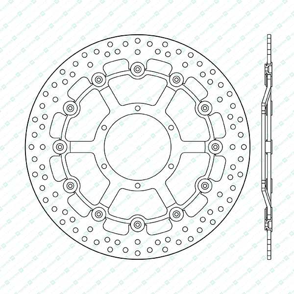 NEWFREN Bremsscheibe für Motorräder 11174379 Schwimmer, Edelstahl