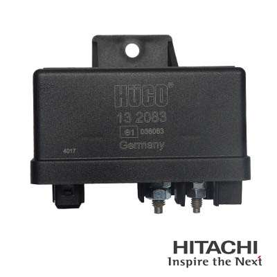 HITACHI Glow plug controller 320685 Operating voltage [V]: 12 General Information: Sold in Hitachi brand: printing and packaging Recommendation: Use grease for glow plugs 134100 = 10g. or 134101 = 100g., see accessory lists. 1.