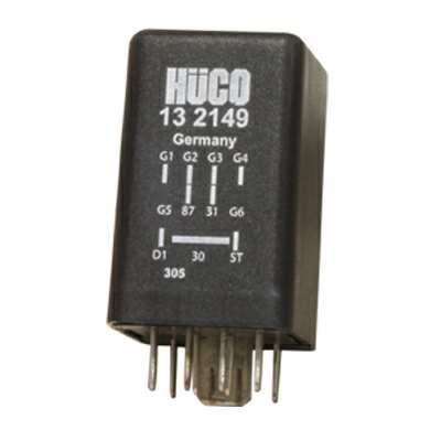 HITACHI Glow plug controller 10218398 Number of Cylinders: 4, Glow Plug Design: after-glow capable, Voltage [V]: 12 General Information: Sold in Hueco brand: printing and packaging Recommendation: Use grease for glow plugs 134100 = 10g. or 134101 = 100g., see accessory lists. 1.