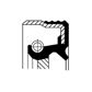 CORTECO Transmission gear seal 234118 Height [mm]: 12, Height 1 [mm]: 12, Inner Diameter [mm]: 105, Inner Diameter 1 [mm]: 105, Outer Diameter [mm]: 130, Outer Diameter 1 [mm]: 130, Material: ACM (Polyacrylate), Swirl Type: Left-hand Twist, Dust Cover: with dust lip 4.
