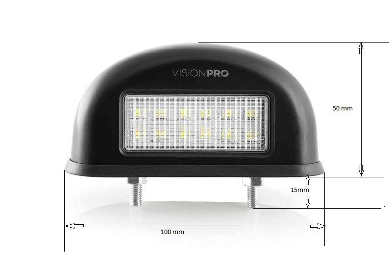 UNIX Nummernschildbeleuchtung (universal) 11185140 Elta VisionPro LED, Spannung: 12/24 V, Größe: 100 x 50 mm 1.