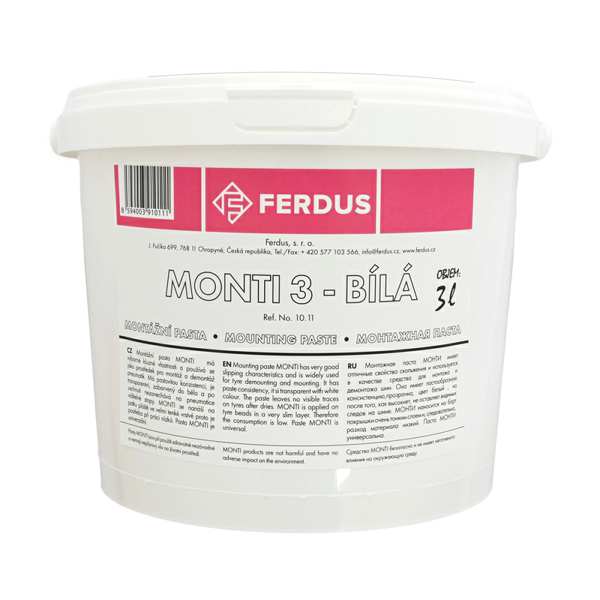 FERDUS Tyre mounting paste 11201301 Monti has 3 to 3 liters, white, excellent slippage properties and is used to remove tires. Paste, transparent, whitish, leaves no traces on the tires after drying.
Cannot be taken back for quality assurance reasons!