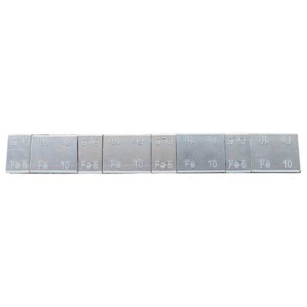 FERDUS Radgewicht 11201345 100 PCs/Pack, FAH5+10-100 Gewicht für Aluminiumfelgen, 60 g, Silber, verzinkt, Größe: 4 mm