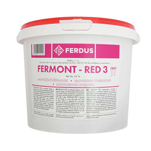 FERDUS Tyre mounting paste 11201312 Fermont Red 3 - 3 liters, the Fermont Red assembly paste has excellent slippage properties, its consistency is slightly more solid for larger tires, and the application brush cannot be immersed. After a transparent, reddish color, it leaves no visible trace on the tires after drying. It has corrosion properties and is scattered to improve the appearance of the tire side.
Cannot be taken back for quality assurance reasons!