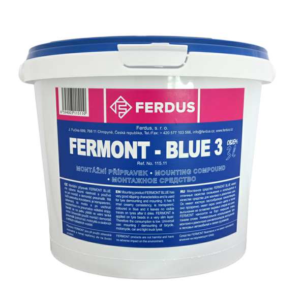 FERDUS Tyre mounting paste 11201309 Fermont Blue 3 - 3 liters, the Fermont Blue assembly paste has excellent slippage properties and is used to remove and remove tires. Its texture is slightly more solid and the application brush cannot be immersed. After a transparent, bluish color, it leaves no visible trace on the tires after drying.
Cannot be taken back for quality assurance reasons!