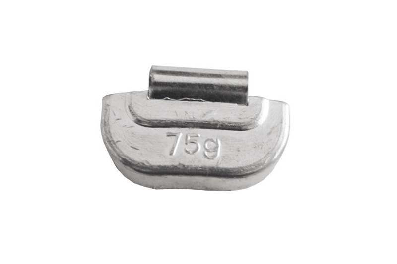 FERDUS Radgewicht 11201374 50 PCs / Packung, LKW -Gewichte Pb 75 g, kleine Ladung / TGK, eingehalten, verzinktes Ausgleichsgewicht, Silber, Leichter LKW für Stahlfelgen. 1.