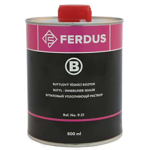 FERDUS Reifenwulst-Dichtmittel-Lösung 11201250 Butyl Inner Liner Sealer B 800 ml, Verwendung: Defekte Reparaturflecken zum Versiegeln von Kanten, das Dichtmittel muss auf die Bürste der Dichtungen in mittleren Schichten und die blaue Kante der Reparaturteile aufgetragen werden. Zum Versiegeln des Randes.
Kann aus Gründen der Qualitätssicherung nicht zurückgenommen werden!