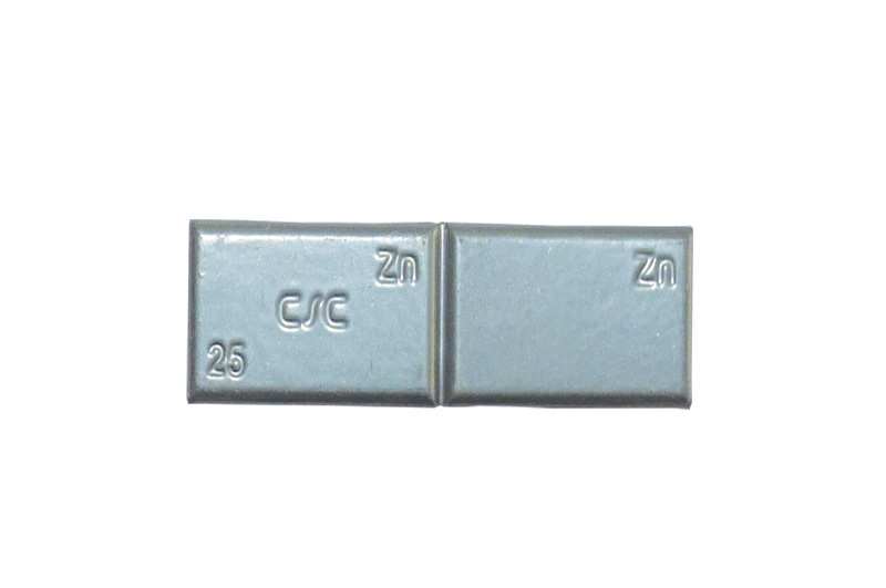 FERDUS Radgewicht 11201426 100 PCs/Pack, Znink -Gewicht ZnC 25G, SZGK, Aluminiumfelgen, graue Epoxidbeschichtung, Breite: 20 mm, Höhe: 3,5 mm