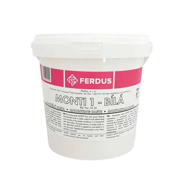 FERDUS Tyre mounting paste 11201300 Monti has 1 to 1 liter, white, excellent slippage properties and is used to disassemble tires. Paste, transparent, whitish, leaves no traces on the tires after drying.
Cannot be taken back for quality assurance reasons!