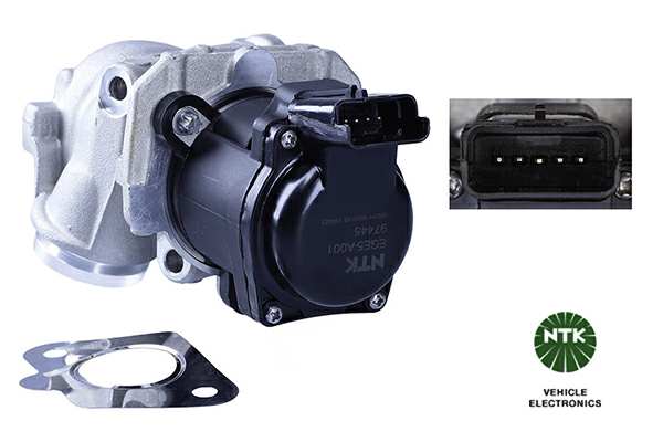 NGK EGR valve 11205589 Operating Mode: Electric, Supplementary Article/Supplementary Info: with gaskets/seals, Number of pins: 5, Material: Steel, Connector Shape: angular