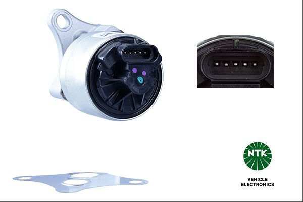 NGK EGR valve 11205598 Operating Mode: Electric, Supplementary Article/Supplementary Info: with gaskets/seals, Number of pins: 5, Material: Metal, Connector Shape: rectangular